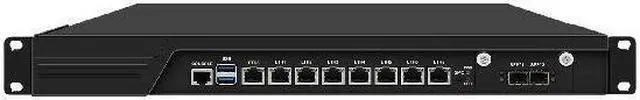 Main image of HUNSN 1U Cabinet Firewall Appliance 10Gbe, Intel Core I7 9700, RJ60, PFsense, Mikrotik, OPNsense, VPN, Network Rackmount, 8 x Intel 2.5GbE I226-V, 2 x SFP+ 82599ES 10Gbe, 16G RAM, 512G SSD