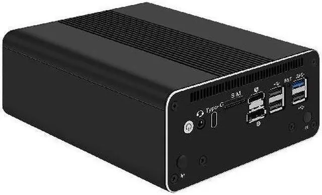 Alt view image 2 of 6 - HUNSN Micro Firewall Appliance, Mini PC, Intel N200, RJ50k, pFsense, Mikrotik, OPNsense, VPN, Router PC, 4 x 2.5GbE I226-V, 2 x SFP+ Optical 10Gbe 82599ES, Type-C, SIM Slot, TF, 32G RAM, 1TB SSD