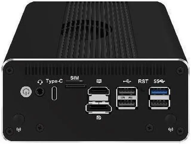 Alt view image 4 of 6 - HUNSN Micro Firewall Appliance, Mini PC, Intel N200, RJ50k, pFsense, Mikrotik, OPNsense, VPN, Router PC, 4 x 2.5GbE I226-V, 2 x SFP+ Optical 10Gbe 82599ES, Type-C, SIM Slot, TF, 32G RAM, 1TB SSD