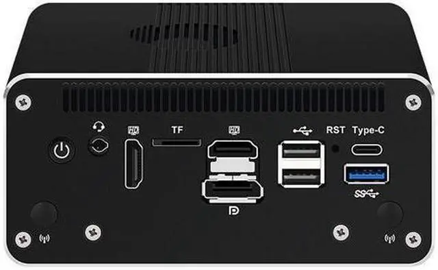 Alt view image 4 of 6 - HUNSN Micro Firewall Appliance, Mini PC, Intel Core I3 1215U, RJ51f, pFsense, Mikrotik, OPNsense, VPN, Router PC, 8 x 2.5GbE I226-V, 2 x HDMI, DP++, 10Gbps Type-C for data/DP, 16G RAM, 128G SSD