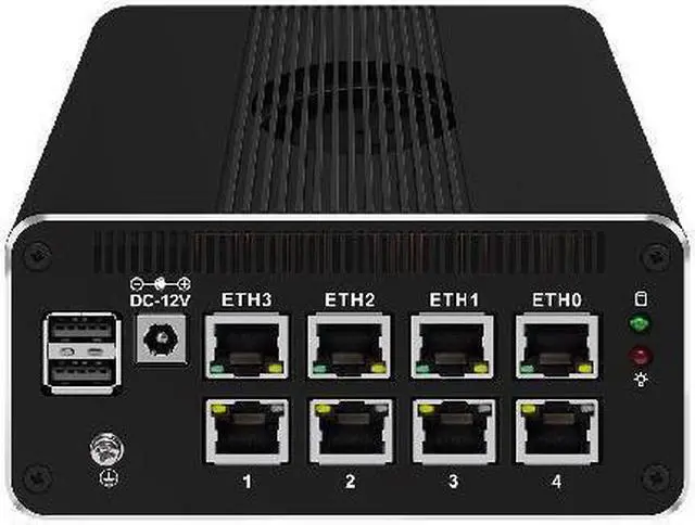 Main image of HUNSN Micro Firewall Appliance, Mini PC, Intel N100, RJ51k, pFsense, Mikrotik, OPNsense, VPN, Router PC, 8 x 2.5GbE I226-V, Type-C, SIM Slot, TF Slot, DP, HDMI, 5 x USB2.0, USB3.0, 16G RAM, 256G SSD