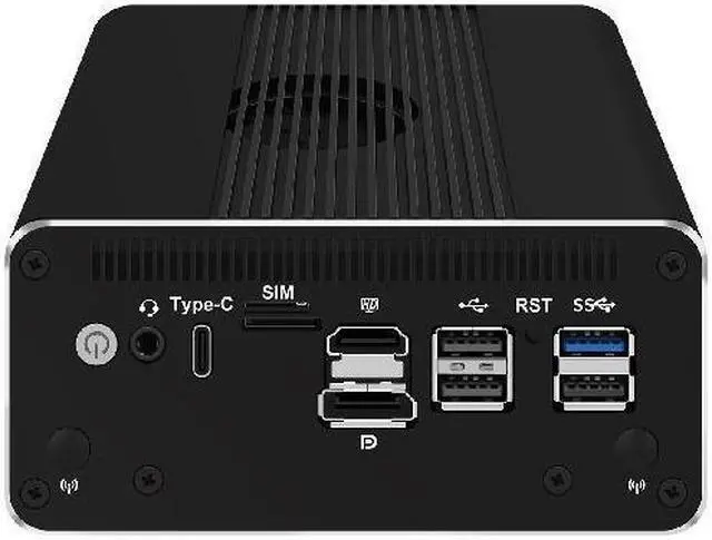 Alt view image 2 of 6 - HUNSN Micro Firewall Appliance, Mini PC, Intel N100, RJ51k, pFsense, Mikrotik, OPNsense, VPN, Router PC, 8 x 2.5GbE I226-V, Type-C, SIM Slot, TF Slot, DP, HDMI, 5 x USB2.0, USB3.0, 16G RAM, 256G SSD