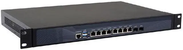 Main image of HUNSN Firewall, VPN, 1U Rackmount, Mikrotik, Pfsense, I5 4210M, RS07, OPNsense, Network Appliance, 8 x I226-V 2.5Gbe LAN, 2 x SFP+ 10Gbe 82599ES, COM, VGA, 0 RAM, 0 Storage, Barebone No System