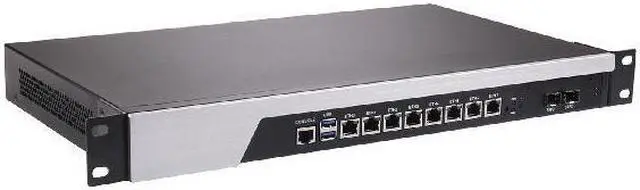Alt view image 3 of 5 - HUNSN 1U Firewall Appliance, pFsense, I3 8100, RS45, Mikrotik, OPNsense, VPN, Network Rackmount, AES-NI, 8 x Gigabit LAN, 2 x SFP+ 10Gbe 82599ES, Console, VGA, 4G RAM, 64G SSD