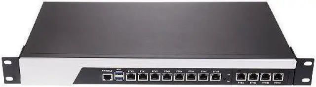 Main image of HUNSN 1U Firewall Appliance, pFsense, I5 8400, RS45, Mikrotik, OPNsense, VPN, Network Rackmount, AES-NI, 8 x 2.5Gbe 226-V LAN, 4 x Gigabit LAN, Console, VGA, 16G RAM, 64G SSD