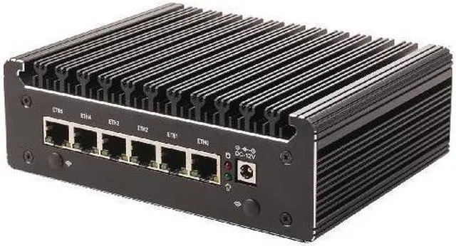 Alt view image 3 of 5 - HUNSN Micro Firewall Appliance, Mini PC, pFsense, Mikrotik, Pentium Gold 8505, RS53, OPNsense, VPN, Router PC, 6 x 2.5GbE I226-V, COM, HDMI, DP, Type-C, 8G RAM, 64G SSD