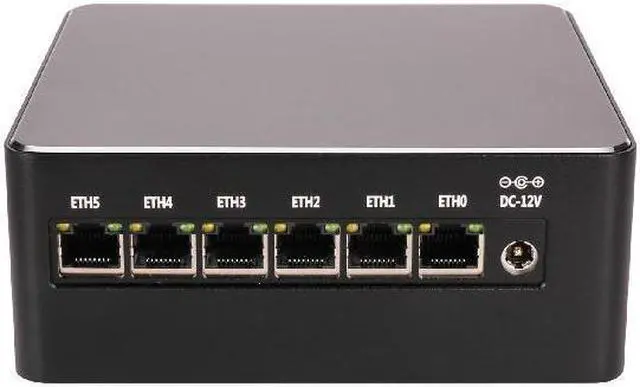 Main image of HUNSN Micro Firewall Appliance, Mini PC, pFsense, I5 1155G7, RS54, Mikrotik, OPNsense, VPN, Router PC, 6 x 2.5GbE I226-V, DP, HDMI, RJ45 COM, With FAN, 16G RAM, 128G SSD