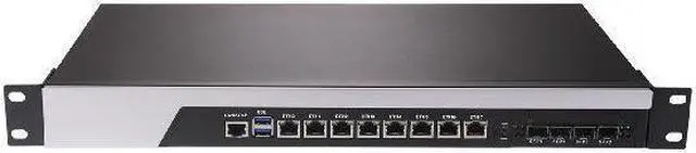 Alt view image 3 of 5 - HUNSN 1U Firewall Appliance, pFsense, I3 8100, RS45, Mikrotik, OPNsense, VPN, Network Rackmount, 8 x 2.5Gbe 226-V LAN, 4 x SFP+ 10Gbe XL710, Console, VGA, 4G RAM, 64G SSD