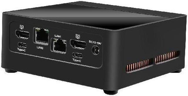 Main image of HUNSN Mini PC, HTPC, Small Server, U300, BJ03, Desktop Computer, Windows 11 Pro or Linux Ubuntu, AX WiFi 6, BT5.2, 2 x HDMI, 2 x Type-C for DP USB3.2, 2 x LAN, Vesa Mount, 16G RAM 256G SSD
