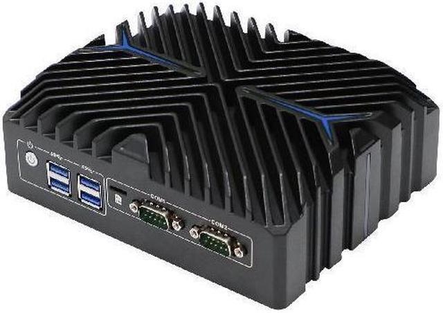 Alt view image 3 of 5 - HUNSN Base Plate Din Rail Mini PC, Industrial PC, Core I5 1235U, BX10a, Windows 11 / Linux Ubuntu, TPM2.0, SIM Slot, 2 x COM, 2 x LAN, 2 x HDMI, WOL, PXE, Watchdog, 16G RAM, 128G SSD