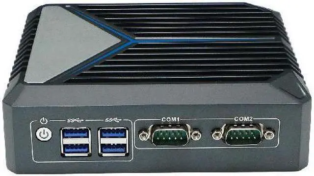 Alt view image 2 of 7 - HUNSN Fanless Mini PC, Desktop Computer, HTPC, Kodi Nano Box, N100, BX11, Windows 11 or Linux Ubuntu, WiFi6, BT 5.2, TPM, 2 x COM, 2 x LAN, SIM Slot, 2 x HDMI, Vesa Mount, 16G RAM, 256G SSD