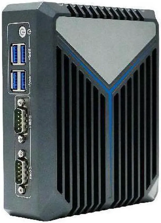 Alt view image 3 of 7 - HUNSN Fanless Mini PC, Desktop Computer, HTPC, Kodi Nano Box, N100, BX11, Windows 11 or Linux Ubuntu, WiFi6, BT 5.2, TPM, 2 x COM, 2 x LAN, SIM Slot, 2 x HDMI, Vesa Mount, 16G RAM, 256G SSD
