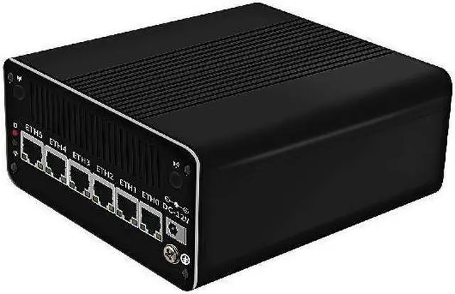 Alt view image 7 of 7 - HUNSN Micro Firewall Appliance, Mini PC, pFsense, I3 1315U, RJ24, Mikrotik, OPNsense, VPN, Router PC, 6 x 2.5GbE I226-V, HDMI, DP, USB3.2, Type-C, TF, With Fan, 32G RAM, 128G SSD