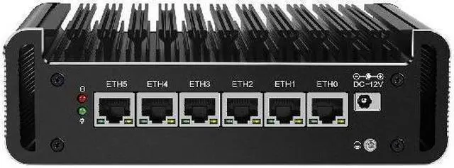 Main image of HUNSN Micro Firewall Appliance, Mini PC, pFsense, 6 Cores I3 1215U, RJ24, Mikrotik, OPNsense, VPN, Router PC, 6 x 2.5GbE I226-V, HDMI, DP, USB3.2, Type-C, TF, 0 RAM, 0 Storage, Barebone No System
