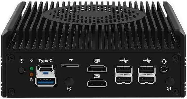 Alt view image 4 of 7 - HUNSN Firewall Appliance, Mini PC, pFsense, N100, RJ63, Mikrotik, OPNsense, VPN, Router PC, 2 x 226-V LAN, 2 x SFP+, 2 x HDMI, TF, Type-C, Phoenix Terminal, 0 RAM, 0 Storage, Barebone No System