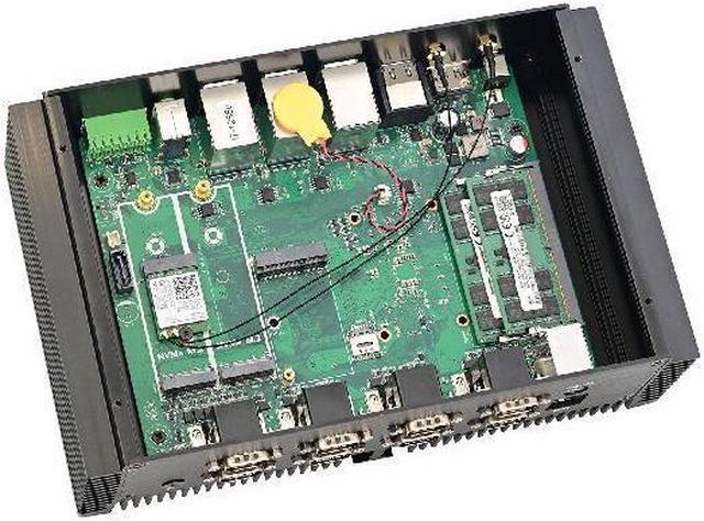 Alt view image 4 of 4 - HUNSN Fanless Industrial Computer, IPC, Mini PC, I7 1355U, IM11, 8 x COM, PS/2, 4 x USB3.0, 4 x USB2.0, GPIO, 3 x LAN, 2 x HDMI, DP, 64G RAM 4TB SSD