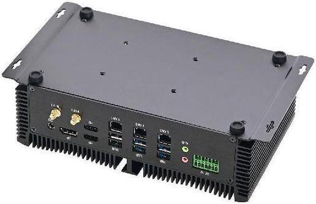 Alt view image 3 of 4 - HUNSN Fanless Industrial Computer, IPC, Mini PC, I7 1355U, IM11, 8 x COM, PS/2, 4 x USB3.0, 4 x USB2.0, GPIO, 3 x LAN, 2 x HDMI, DP, 64G RAM 4TB SSD
