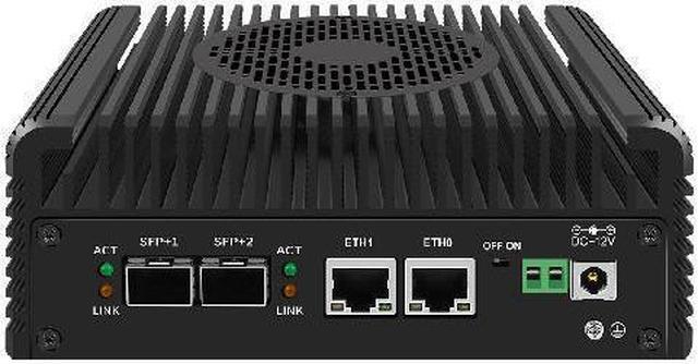 Main image of HUNSN Firewall Appliance, Mini PC, PFSense, Mikrotik, 3 N355, RJ63, OPNsense, VPN, Router PC, 2 x 2.5GbE LAN, 2 x SFP+, 2 x HDMI, TF, Type-C, Phoenix Terminal, 8G RAM, 256G SSD