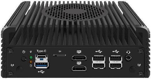 Alt view image 2 of 6 - HUNSN Firewall Appliance, Mini PC, PFSense, Mikrotik, 3 N355, RJ63, OPNsense, VPN, Router PC, 2 x 2.5GbE LAN, 2 x SFP+, 2 x HDMI, TF, Type-C, Phoenix Terminal, 8G RAM, 256G SSD