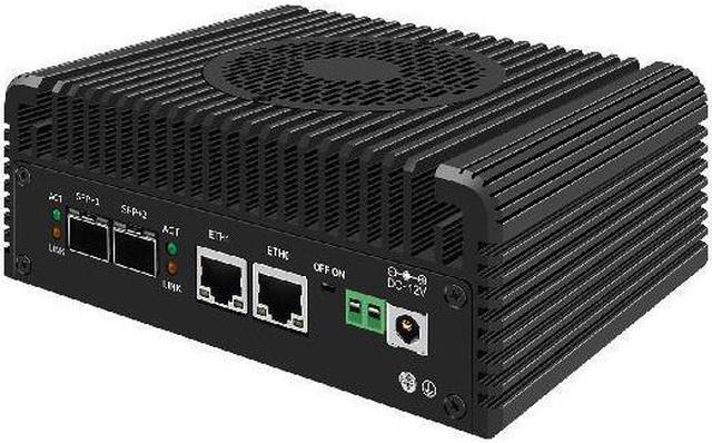 Alt view image 3 of 6 - HUNSN Firewall Appliance, Mini PC, PFSense, Mikrotik, 3 N355, RJ63, OPNsense, VPN, Router PC, 2 x 2.5GbE LAN, 2 x SFP+, 2 x HDMI, TF, Type-C, Phoenix Terminal, 8G RAM, 256G SSD