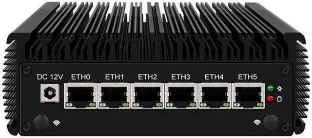 Main image of HUNSN Micro Firewall Appliance, Mini PC, PFSense, I5 1135G7, RJ07, Mikrotik, OPNsense, VPN, Router PC, AES-NI, 6 x 2.5GbE I225-V LAN, COM, HDMI, 4 x USB3.0, 4G RAM, 64G SSD
