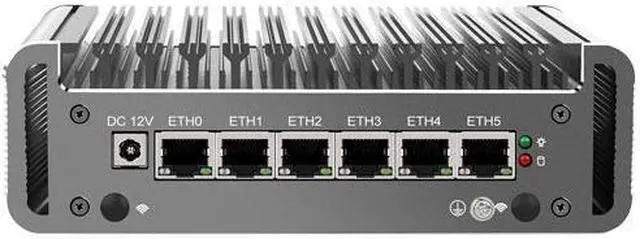 Main image of HUNSN Micro Firewall Appliance, Mini PC, pFsense Plus, Celeron N5105, RJ05, Mikrotik, OPNsense, VPN, Router PC, AES-NI, 6 x 2.5GbE I226-V, DP, HDMI, SIM Slot, 4G RAM, 64G SSD