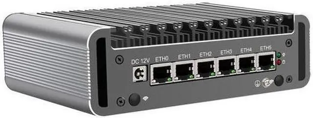 Alt view image 3 of 5 - HUNSN Micro Firewall Appliance, Mini PC, pFsense Plus, Celeron N5105, RJ05, Mikrotik, OPNsense, VPN, Router PC, AES-NI, 6 x 2.5GbE I226-V, DP, HDMI, SIM Slot, 4G RAM, 64G SSD
