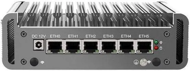 Main image of HUNSN Micro Firewall Appliance, Mini PC, VPN, Router PC, Celeron J4125, RJ04, AES-NI, 6 x 2.5GbE I225-V B3 LAN, SIM Slot, Barebone, NO RAM, NO Storage, NO System