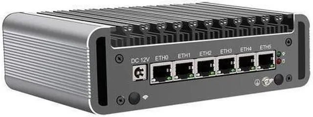 Alt view image 3 of 5 - HUNSN Micro Firewall Appliance, Mini PC, VPN, Router PC, Celeron J4125, RJ04, AES-NI, 6 x 2.5GbE I225-V B3 LAN, SIM Slot, Barebone, NO RAM, NO Storage, NO System