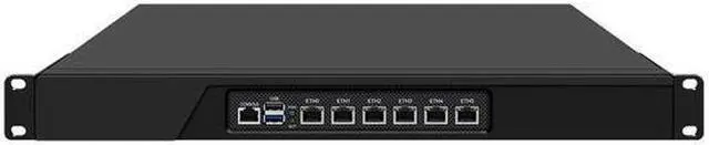 Alt view image 5 of 5 - HUNSN 1U Firewall Hardware Network Security Appliance, pFSense, Mikrotik, Celeron J6412, RJ08, OPNsense, VPN, Router PC, AES-NI, 6 x 2.5GbE I226-V, Console, VGA, 8G RAM, 128G SSD