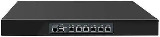 Main image of HUNSN 1U Firewall Hardware Network Security Appliance, pFSense, Untangle, Atom D525, RJ08, Mikrotik, OPNsense, VPN, Router PC, 6 x 82583V 82574L, Console, VGA, 2G RAM, 32G SSD