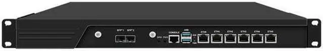 Main image of HUNSN 1U Firewall Appliance 10GbE with Redundancy Power Supply, PFSense, I5 12400, RJ16, Mikrotik, OPNsense, VPN, 6 x 2.5GbE LAN, 2 x SFP+, Support 19-24V DC, 64G RAM, 256G SSD