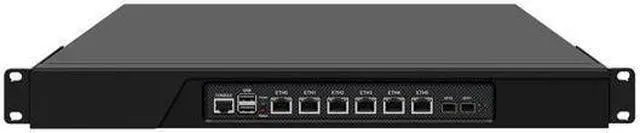 Main image of HUNSN Firewall Hardware, VPN, 19 Inch 1U Rackmount Appliance, PFSense, B75 with I7 3770, RJ18, OPNsense, Untangle, 6 x 1GbE LAN, 2 x SFP+ 82599ES 10GbE, Bypass, 16G RAM, 512G SSD