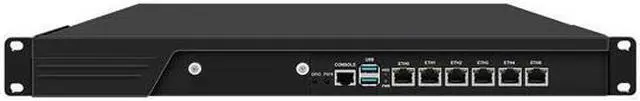 Main image of HUNSN 1U Rack Firewall Appliance with Redundancy Power Supply, PFSense, I5 14400, RJ65, Mikrotik, OPNsense, VPN, 6 x 2.5GbE LAN, Support 19-24V DC, Dual Power, 0 RAM, 0 Storage, Barebone No System