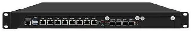 Main image of HUNSN 1U Firewall Appliance, PFSense, Mikrotik, OPNsense, Xeon E 2124G, RJ67, VPN, Network Security Hardware, C246, 8 x 2.5GbE 226-V LAN, 4 x SFP+ 10GbE X710, 0 RAM, 0 Storage, Barebone No System