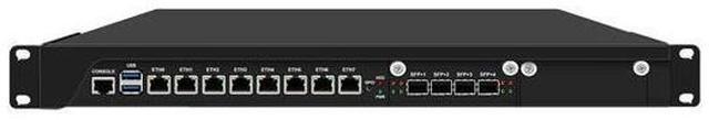 Main image of HUNSN 1U Firewall Appliance, PFSense, Mikrotik, OPNsense, Xeon E 2288G, RJ67, VPN, Network Security Hardware, C246, 8 x 2.5GbE 226-V LAN, 4 x SFP+ 10GbE X710, 0 RAM, 0 Storage, Barebone No System