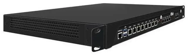 Alt view image 3 of 3 - HUNSN 1U Firewall Appliance, PFSense, Mikrotik, Xeon E 2126G, RJ67, OPNsense, VPN, C246, 8 x 2.5GbE 226-V LAN, 4 x SFP+ 10GbE X710, 2 x SFP+ 82599ES, GPIO, 0 RAM, 0 Storage, Barebone No System