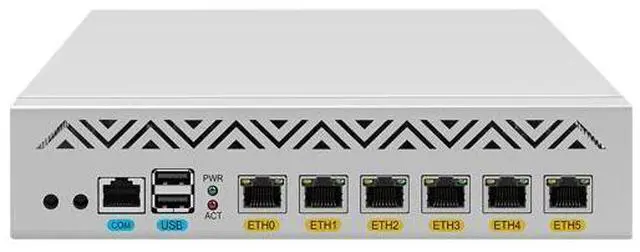 Alt view image 3 of 4 - HUNSN 9 Inches Desktop Firewall Hardware Appliance, PFSense, Untangle, Atom D525, RJ64, Mikrotik, OPNsense, VPN, Router PC, 6 x 82583V 82574L, Console, VGA, 4G RAM, 128G SSD