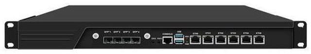 Main image of HUNSN 1U Firewall Appliance 10GB, PFSense, Mikrotik, Core I5 14400, RJ59, OPNsense, VPN, Network Rackmount, H61 / B660, 6 x 2.5GbE I226-V, 4 x SFP+ XL710, 8G RAM, 64G SSD