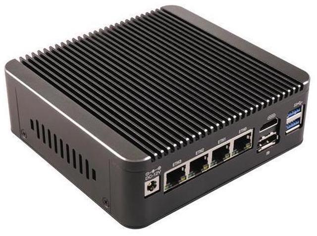 Alt view image 4 of 7 - HUNSN Micro Firewall Appliance, Mini PC, PFSense, Mikrotik, N100, RS34, OPNsense, VPN, Router PC, 4 x 2.5GbE I226-V LAN, HDMI, DP, SIM Slot, Console, Type-C, 16G RAM, 128G SSD