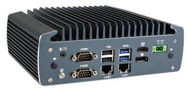 Alt view image 4 of 6 - HUNSN Fanless Industrial PC, Mini Computer, IPC, Celeron J6412, IX15, TPM 2.0, 6 x COM, HDMI, DP, 3 x LAN, GPIO, 9-36V 2Pin Phoenix, 8G RAM, 128G SSD