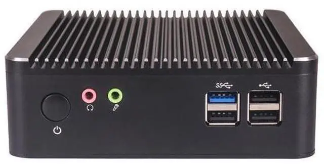 Alt view image 2 of 4 - HUNSN Fanless Mini PC, Desktop Computer, HTPC, Nano Kodi Box, Celeron N2830, BS01, WiFi, BT, VGA, HDMI, USB3.0, 3 x USB2.0, 2 x LAN, 8G RAM, 512G SSD