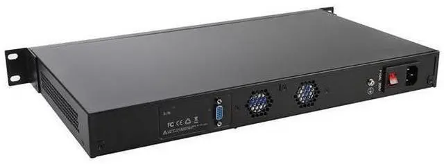 Alt view image 2 of 6 - 1U Rackmount Firewall, Mikrotik, VPN, Network Security Appliance, Atom D525, RS04, Router PC, 6 Gigabit LAN/2USB/COM/VGA/Fan,(Barebone, NO RAM, NO Storage, NO System)