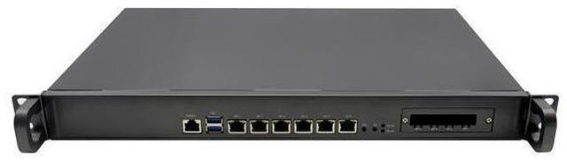 Main image of HUNSN 1U Firewall Appliance for PFSense, Mikrotik, Celeron 5205U, RZ02, OPNsense, Sophos, Kerio, VPN, 6 x I211 I210 LAN, 4 x SFP, Console, with SIM Slot, 16G RAM, 128G SSD
