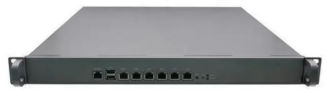 Main image of HUNSN 1U Firewall Appliance with Redundancy Power Supply, PFSense, Mikrotik, I7 9700, RZ09, OPNsense, Untangle, Sophos, Kerio, VPN, 6 x 1GbE LAN, 2 x AC Socket, 16G RAM, 128G SSD