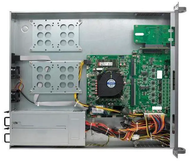 Alt view image 6 of 6 - HUNSN 1U Firewall Appliance 10GbE with Redundancy Power Supply, PFSense, Mikrotik, I7 9700, RZ09, OPNsense, Untangle, Sophos, Kerio, VPN, 6 x 1GbE LAN, 2 x SFP+, 32G RAM, 128G SSD
