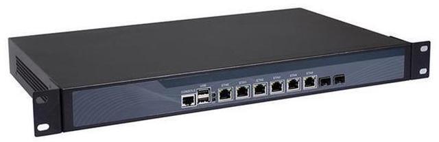 Main image of Firewall, VPN, 19 Inch 1U Rackmount, Mikrotik, Z87 with G3250, HUNSN RS16, Network Appliance, 6 x Lan, 2 x SFP+ 82599ES 10 Gigabit, COM, VGA, Bypass, Barebone, NO RAM, NO Storage, NO System