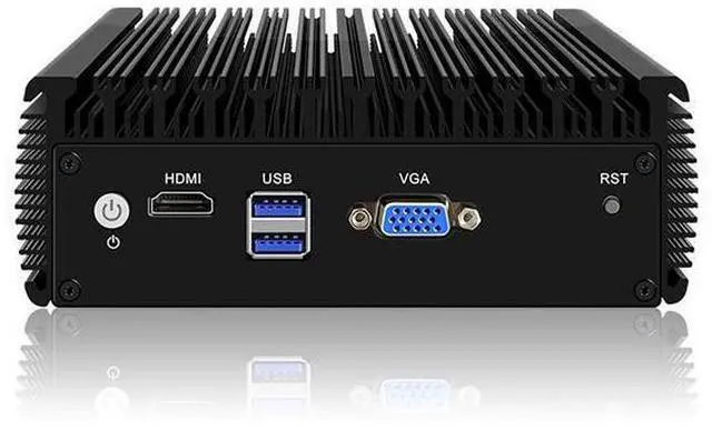 Alt view image 2 of 5 - Micro Firewall Appliance, Mini PC, VPN, Router PC, Celeron J4125, HUNSN RJ01l, AES-NI, 4 x 2.5GbE I226-V LAN, VGA, HDMI, Barebone, NO RAM, NO Storage, NO System