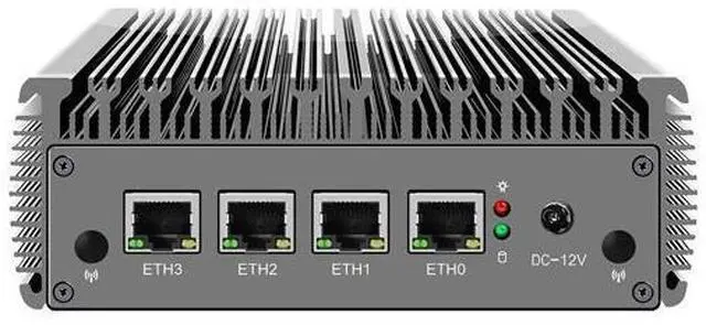 Alt view image 3 of 4 - HUNSN Micro Firewall Appliance, Mini PC, PFSense, Mikrotik, Celeron J4125, RJ01, OPNsense, VPN, Router PC, AES-NI, 4 x 2.5GbE I226-V LAN, VGA, HDMI, 0 RAM, 0 Storage, Barebone No System