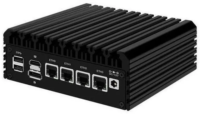 Main image of HUNSN Micro Firewall Appliance, Mini PC, VPN, Router PC, N5105, RJ03m, AES-NI, 4 x 2.5GbE I226-V LAN, Type-C, TF, M.2 WiFi 6 Slot, Barebone, NO RAM, NO Storage, NO System